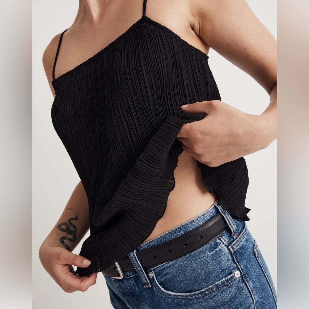 Madewell Plisse Crop Cami Tank - Women’s S